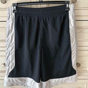 Champs Black and Gray Athletic Shorts with Elastic Waistband